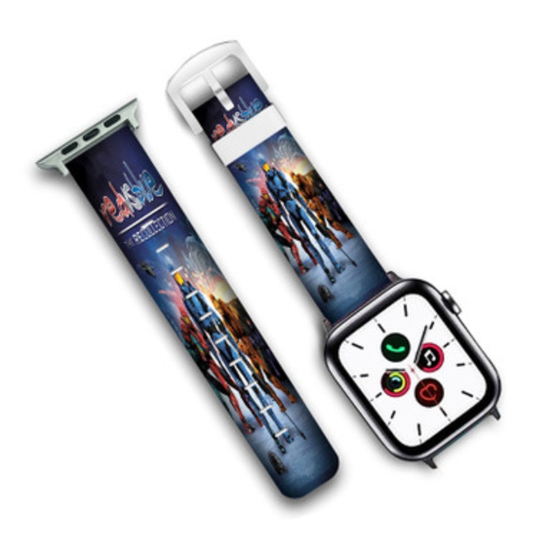 Pastele Red vs Blue The Blood Gulch Chronicles Custom Personalized Apple Watch Band Genuine Leather Watch Band Replacement 38mm 40mm 42mm 44mm