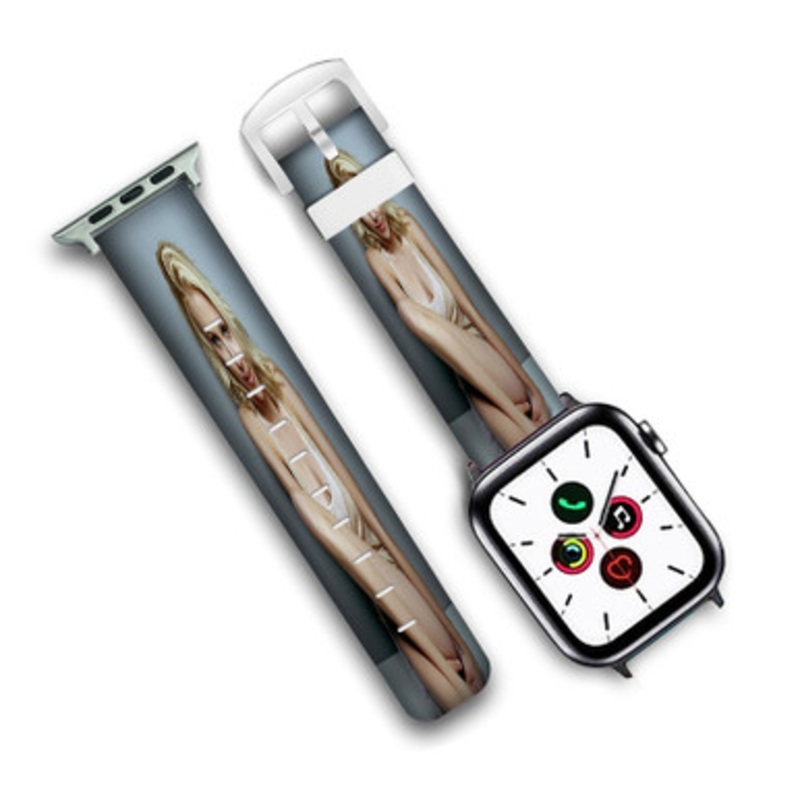 Pastele Scarlett Johansson Custom Personalized Apple Watch Band Genuine Leather Watch Band Replacement 38mm 40mm 42mm 44mm