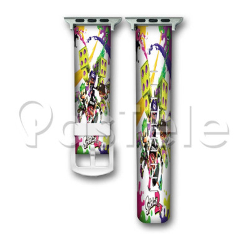 Splatoon 2 Custom Personalized Apple Watch Band 38mm 40mm 42mm 44mm Leather PU