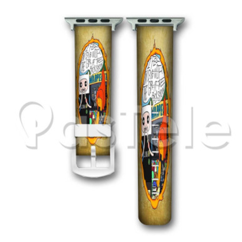 Blink 182 Adventure Time Custom Personalized Apple Watch Band 38mm 40mm 42mm 44mm Leather PU Watch