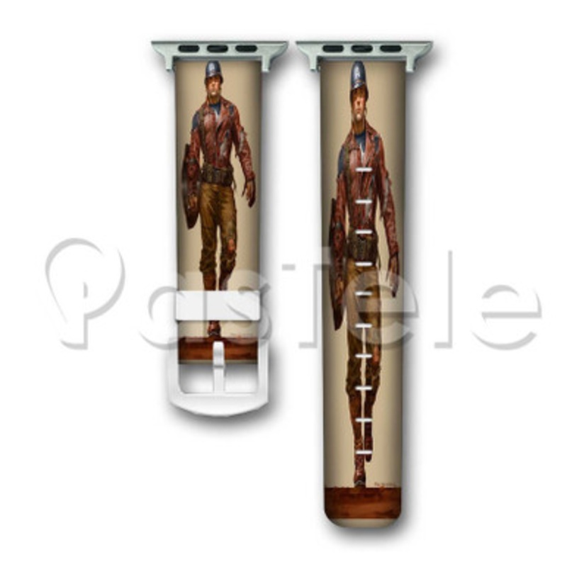 Captain America The First AVenger Custom Personalized Apple Watch Band 38mm 40mm 42mm 44mm Leather PU Watch