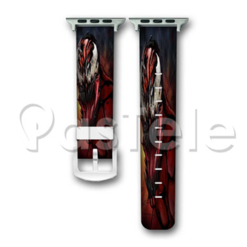 Carnage with Venom Custom Personalized Apple Watch Band 38mm 40mm 42mm 44mm Leather PU Watch