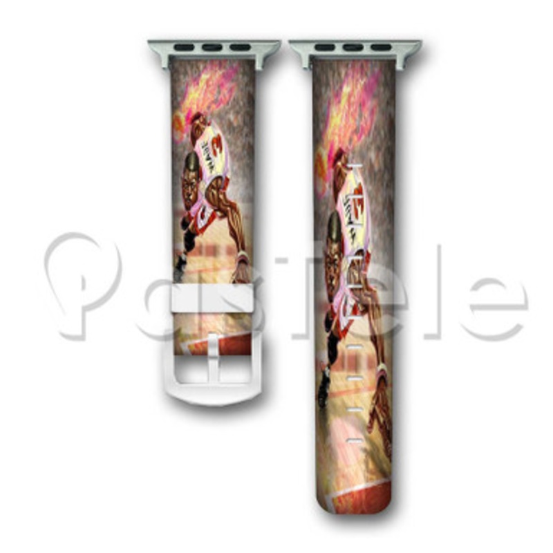 Dwyane Wade Custom Personalized Apple Watch Band 38mm 40mm 42mm 44mm Leather PU Watch