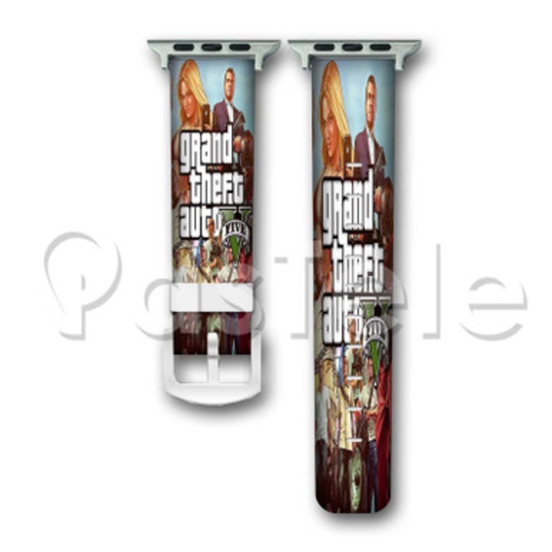 Grand Theft Auto Custom Personalized Apple Watch Band 38mm 40mm 42mm 44mm Leather PU Watch