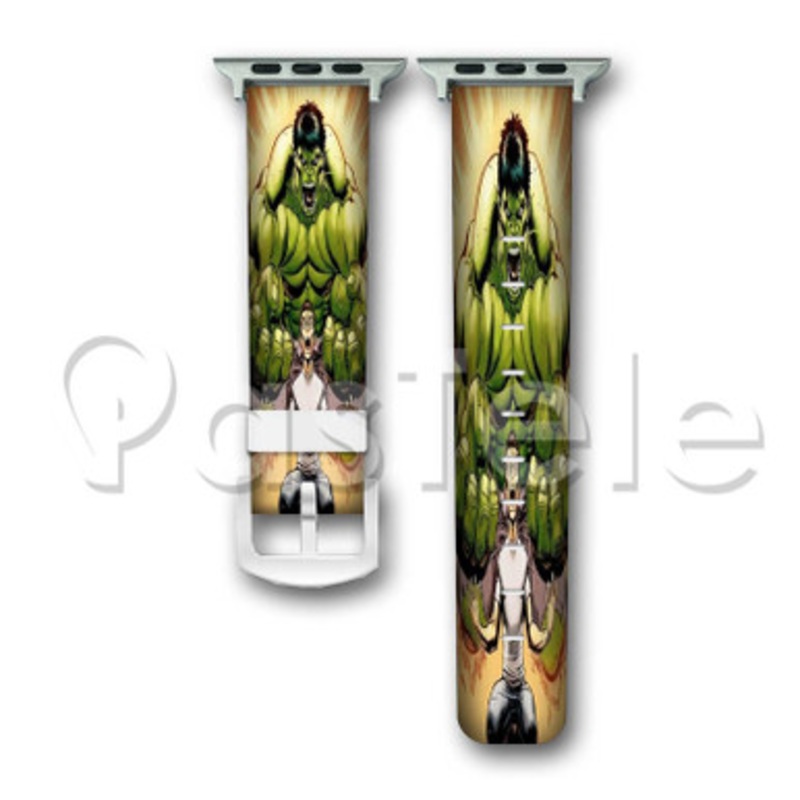 Hulk Custom Personalized Apple Watch Band 38mm 40mm 42mm 44mm Leather PU Watch