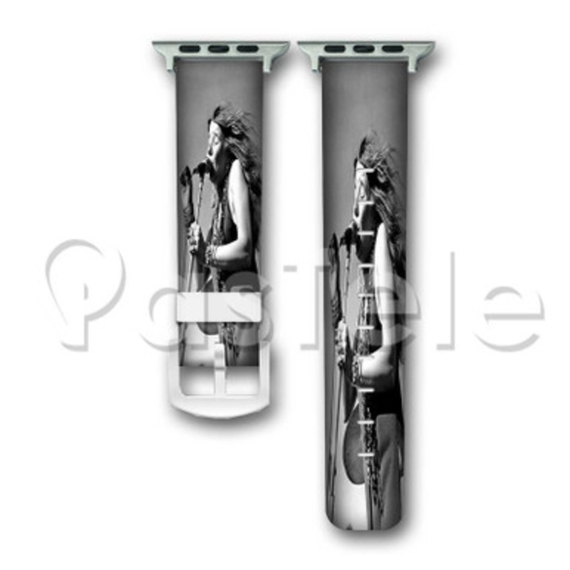 Janis Joplin Custom Personalized Apple Watch Band 38mm 40mm 42mm 44mm Leather PU Watch