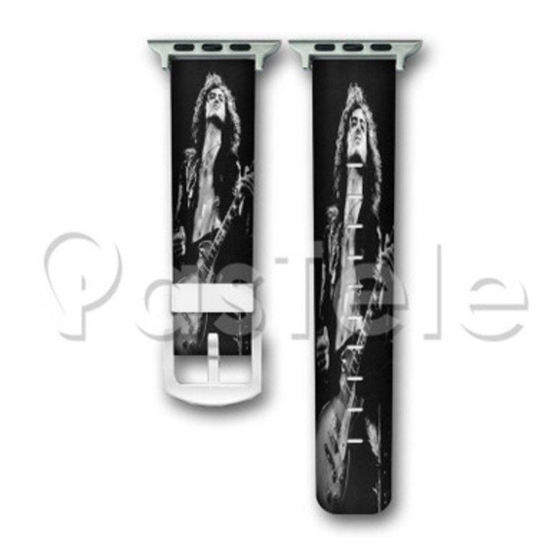 Jimmy Page Led Zeppelin Custom Personalized Apple Watch Band 38mm 40mm 42mm 44mm Leather PU Watch