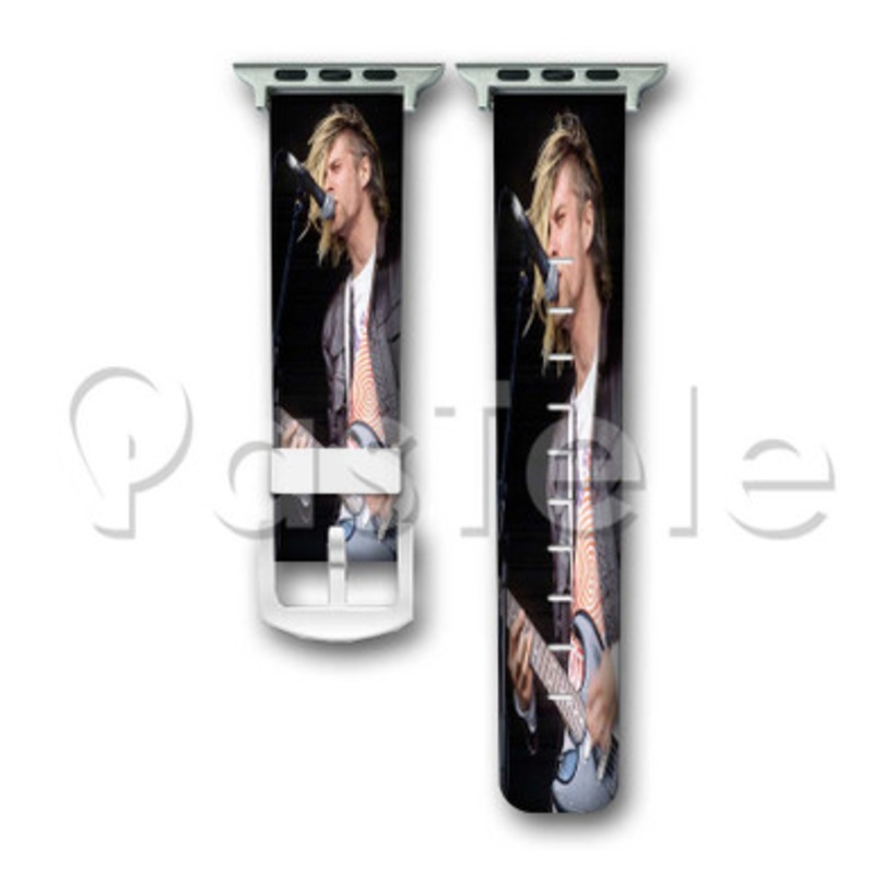 Kurt Cobain Custom Personalized Apple Watch Band 38mm 40mm 42mm 44mm Leather PU Watch