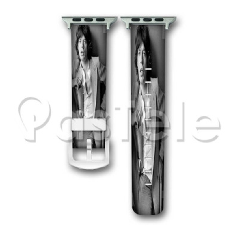 Mick Jagger Custom Personalized Apple Watch Band 38mm 40mm 42mm 44mm Leather PU Watch