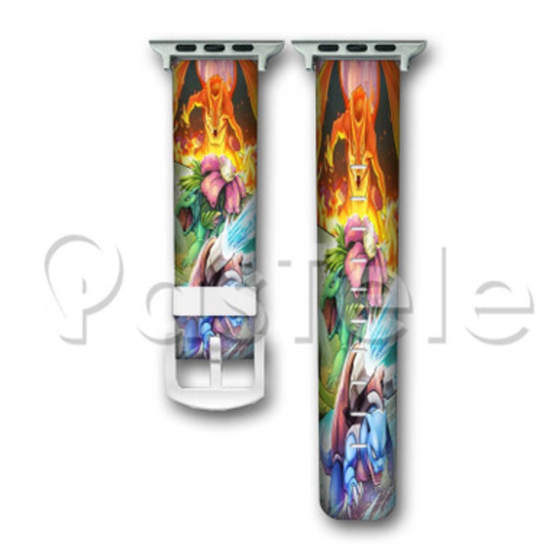 Pokemon 2 Custom Personalized Apple Watch Band 38mm 40mm 42mm 44mm Leather PU Watch