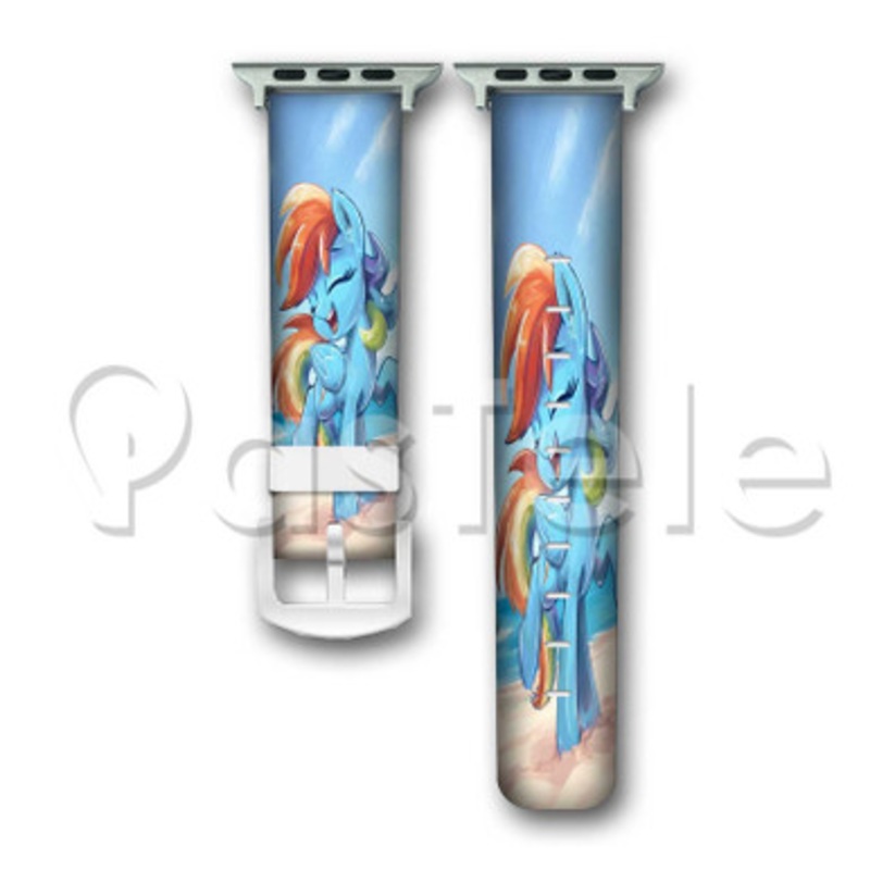 Rainbow Dash Custom Personalized Apple Watch Band 38mm 40mm 42mm 44mm Leather PU Watch