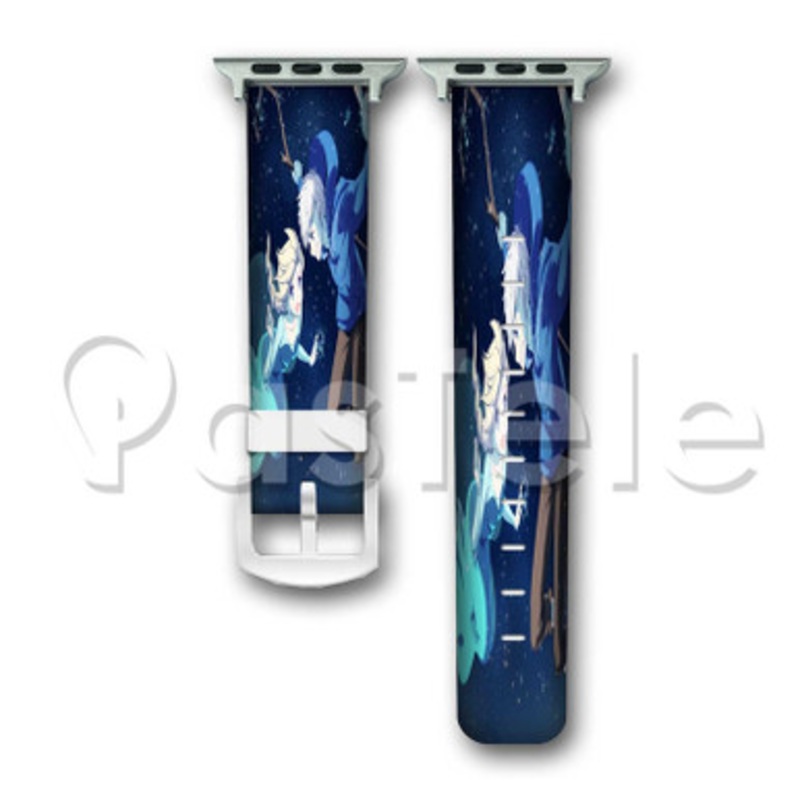 Rise of The Guardians Jack Frost and Frozen s Elsa Custom Personalized Apple Watch Band 38mm 40mm 42mm 44mm Leather PU Watch