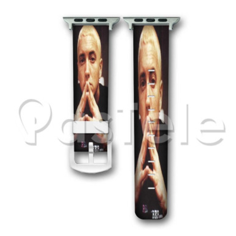 Slim Shady Eminem Custom Personalized Apple Watch Band 38mm 40mm 42mm 44mm Leather PU Watch