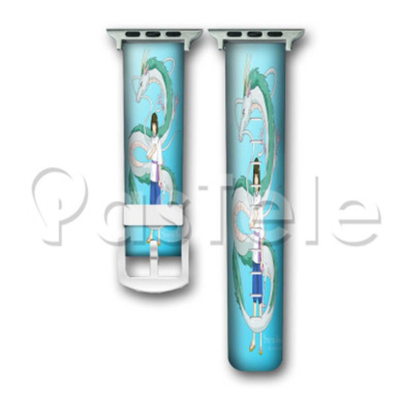 Spirited Away Custom Personalized Apple Watch Band 38mm 40mm 42mm 44mm Leather PU Watch