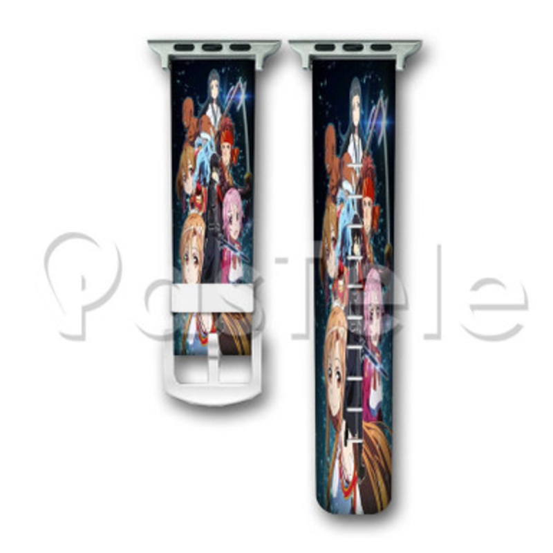 Sword Art Online 2 Custom Personalized Apple Watch Band 38mm 40mm 42mm 44mm Leather PU Watch