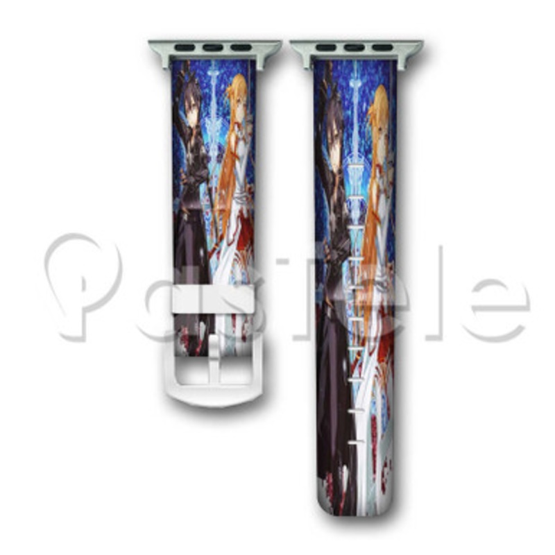 Sword Art Online Custom Personalized Apple Watch Band 38mm 40mm 42mm 44mm Leather PU Watch