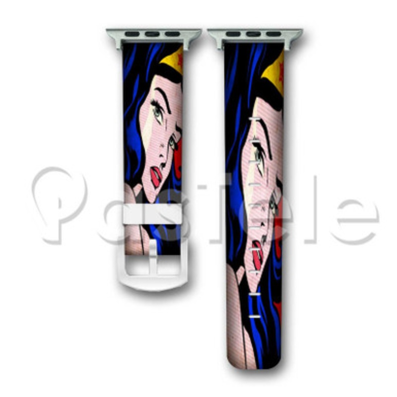 Wonder Woman Custom Personalized Apple Watch Band 38mm 40mm 42mm 44mm Leather PU Watch