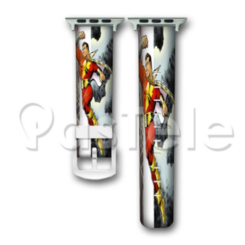 Captain Marvel Custom Personalized Apple Watch Band 38mm 40mm 42mm 44mm Leather PU Watch