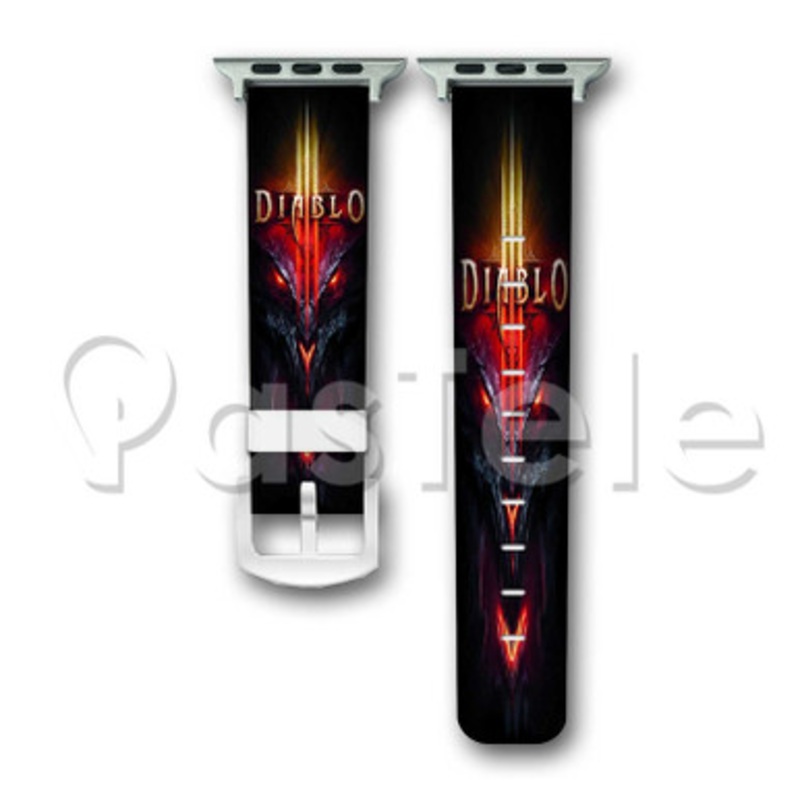 Diablo III Custom Personalized Apple Watch Band 38mm 40mm 42mm 44mm Leather PU Watch