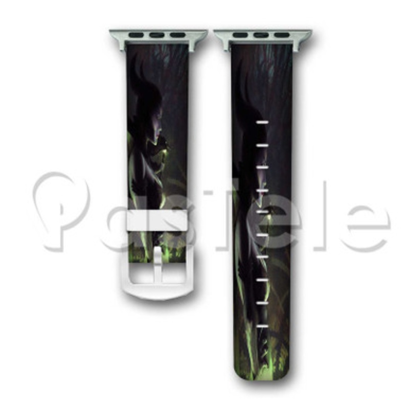 Disney Maleficent Custom Personalized Apple Watch Band 38mm 40mm 42mm 44mm Leather PU Watch