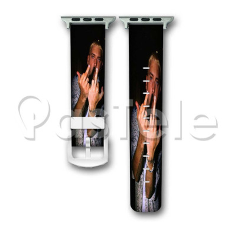Eminem 2 Custom Personalized Apple Watch Band 38mm 40mm 42mm 44mm Leather PU Watch