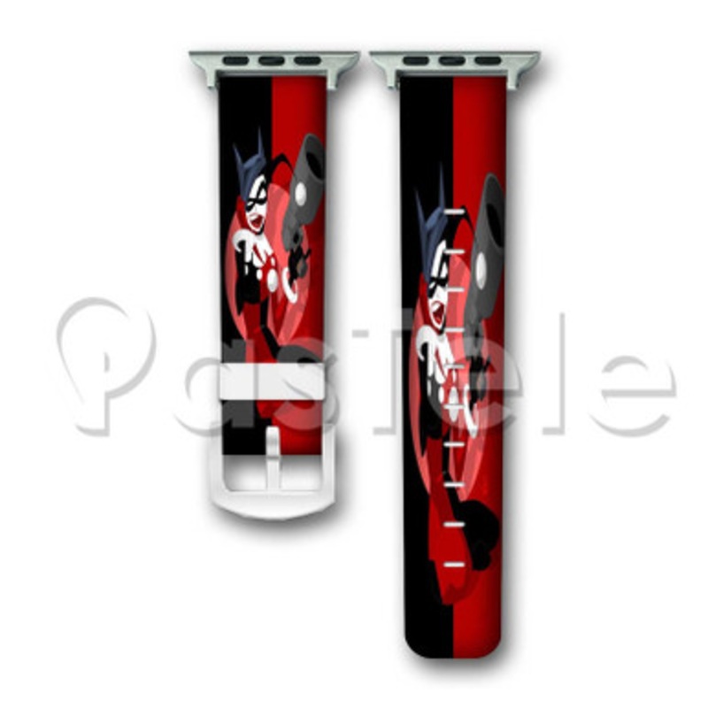 Harley Quinn 2 Custom Personalized Apple Watch Band 38mm 40mm 42mm 44mm Leather PU Watch