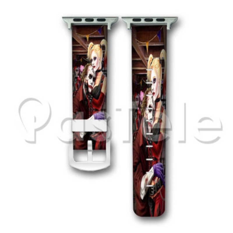 Harley with The Joker Custom Personalized Apple Watch Band 38mm 40mm 42mm 44mm Leather PU Watch