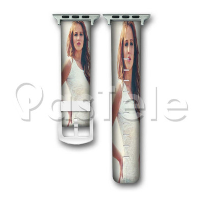 Jennifer Lawrence Custom Personalized Apple Watch Band 38mm 40mm 42mm 44mm Leather PU Watch