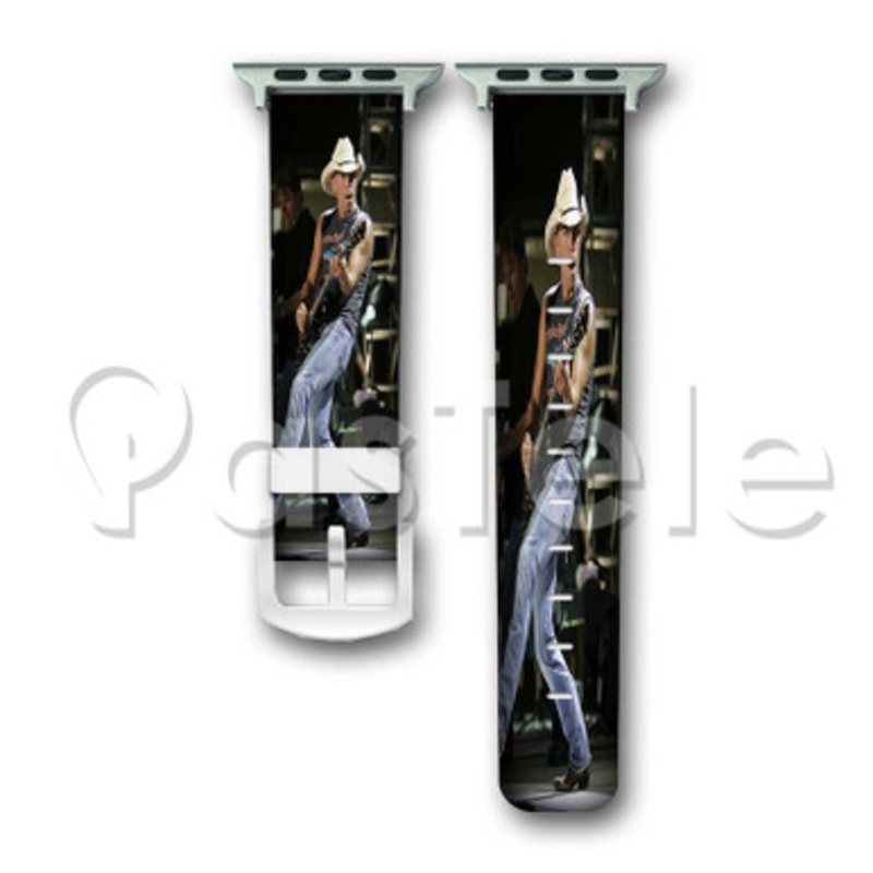 Kenny Chesney Custom Personalized Apple Watch Band 38mm 40mm 42mm 44mm Leather PU Watch