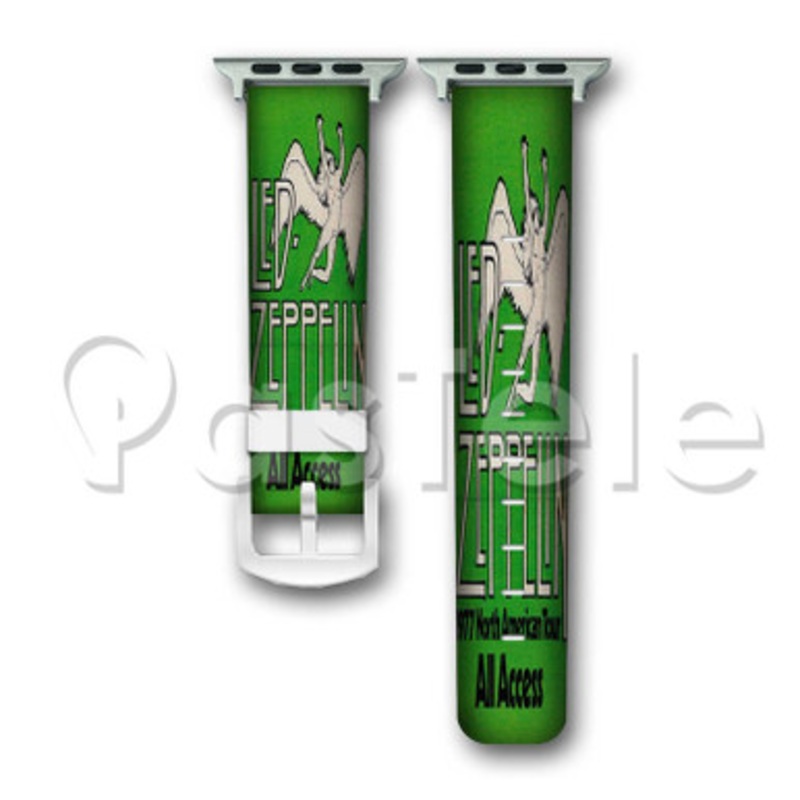 Led Zeppelin 2 Custom Personalized Apple Watch Band 38mm 40mm 42mm 44mm Leather PU Watch