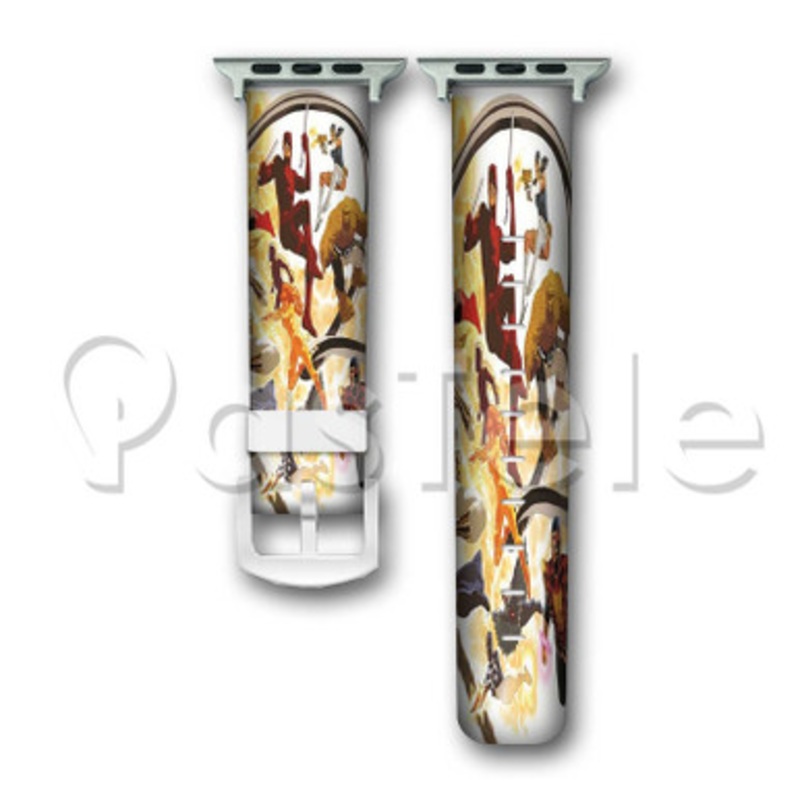 Marvel Heroes Custom Personalized Apple Watch Band 38mm 40mm 42mm 44mm Leather PU Watch
