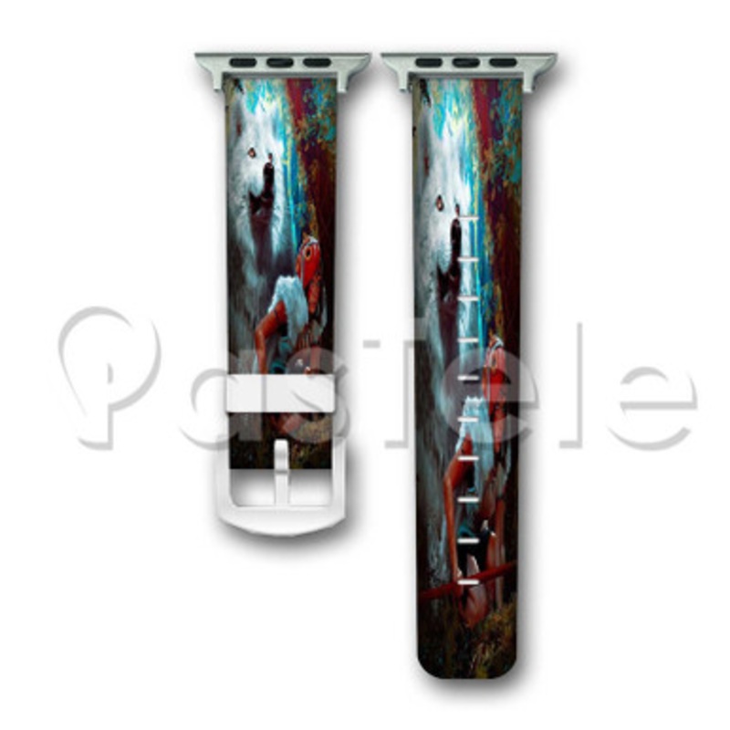 Princess Mononoke 2 Custom Personalized Apple Watch Band 38mm 40mm 42mm 44mm Leather PU Watch