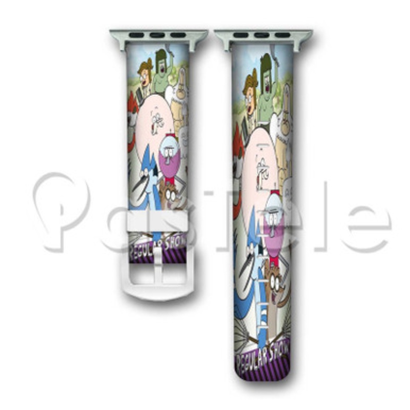 Regular Show Custom Personalized Apple Watch Band 38mm 40mm 42mm 44mm Leather PU Watch