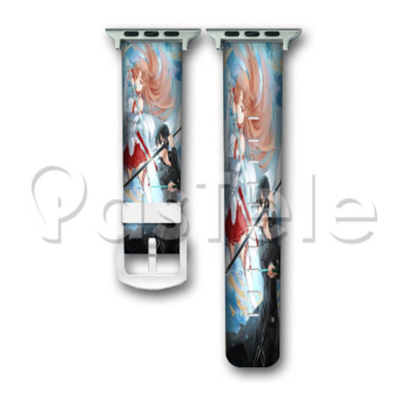 Sword Art Online 3 Custom Personalized Apple Watch Band 38mm 40mm 42mm 44mm Leather PU Watch