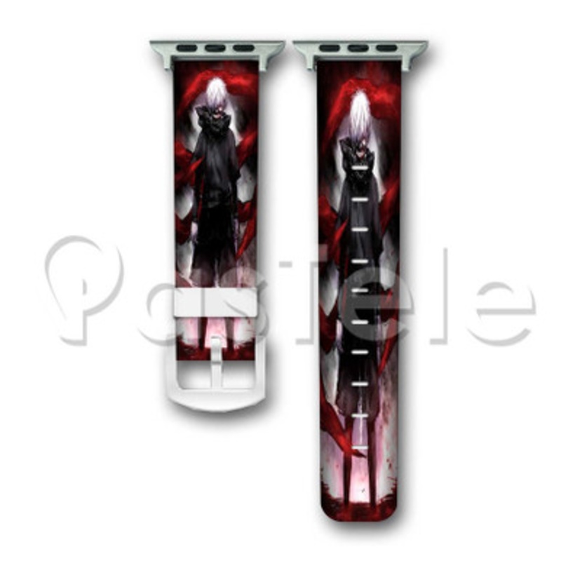 Tokyo Ghoul Kaneki Ken Custom Personalized Apple Watch Band 38mm 40mm 42mm 44mm Leather PU Watch
