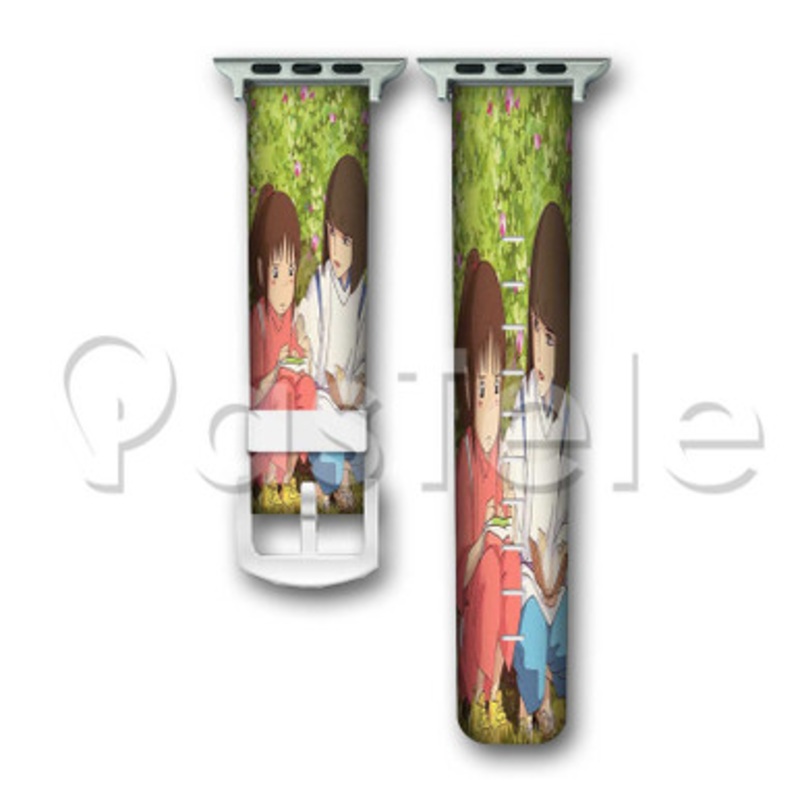 Chihiro and Haku Hayao Miyazakis Spirited Away Custom Personalized Apple Watch Band 38mm 40mm 42mm 44mm Leather PU Watch