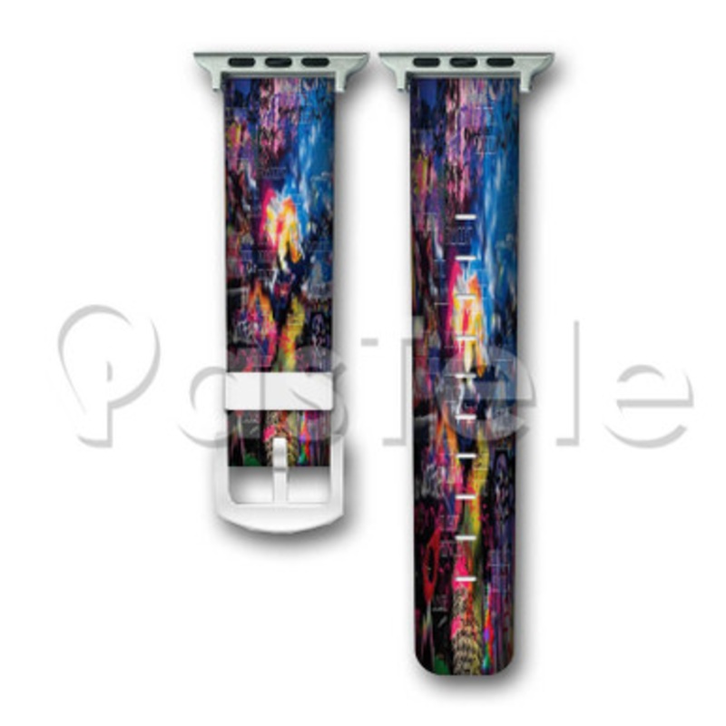Coldplay Custom Personalized Apple Watch Band 38mm 40mm 42mm 44mm Leather PU Watch