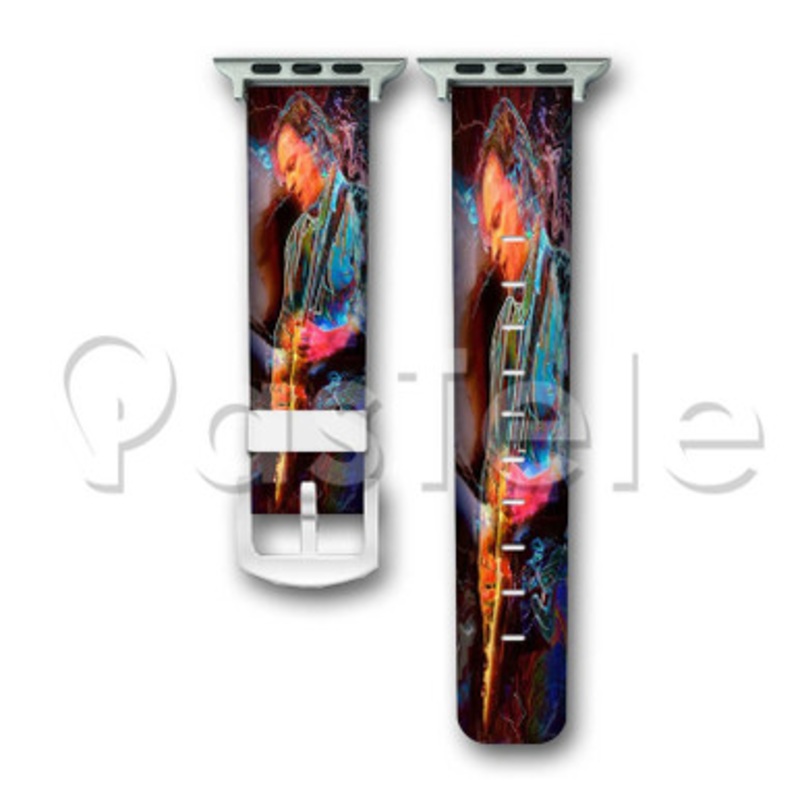 David Gilmour Pink Floyd Custom Personalized Apple Watch Band 38mm 40mm 42mm 44mm Leather PU Watch