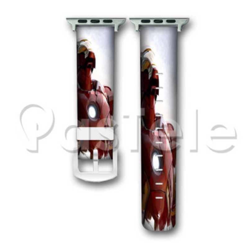 Iron Man Custom Personalized Apple Watch Band 38mm 40mm 42mm 44mm Leather PU Watch