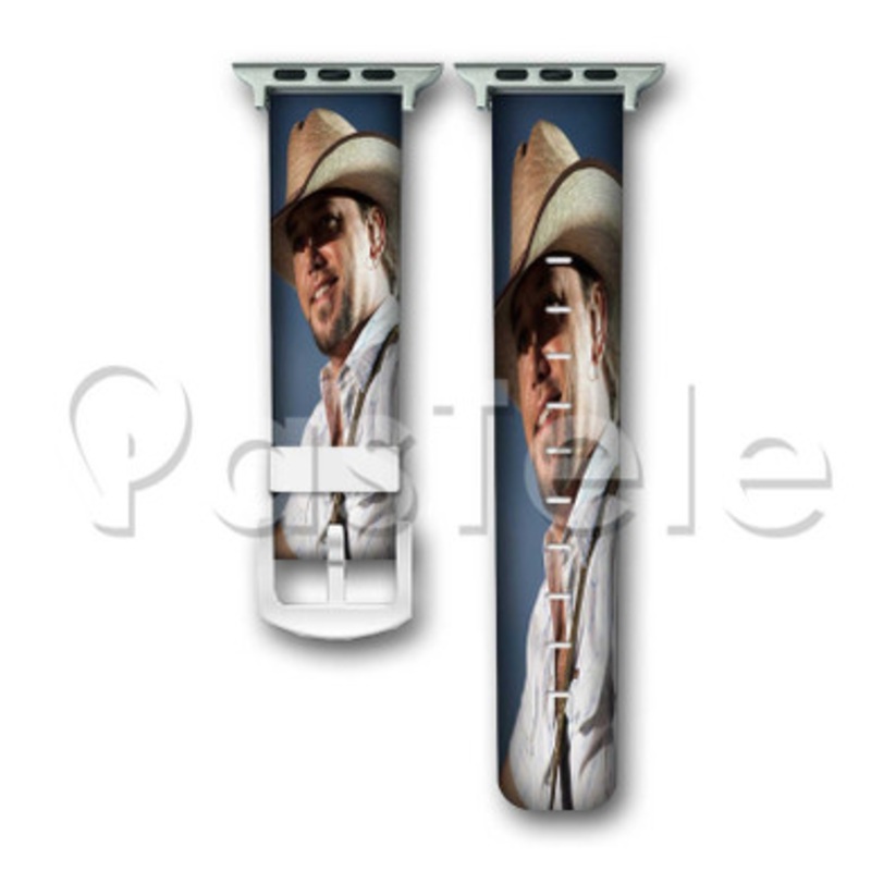 Jason Aldean 2 Custom Personalized Apple Watch Band 38mm 40mm 42mm 44mm Leather PU Watch