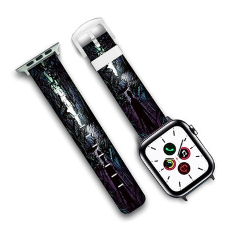 Pastele A Day To Remember Album Cover Custom Personalized Apple Watch Band Genuine Leather Watch Band Replacement 38mm 40mm 42mm 44mm