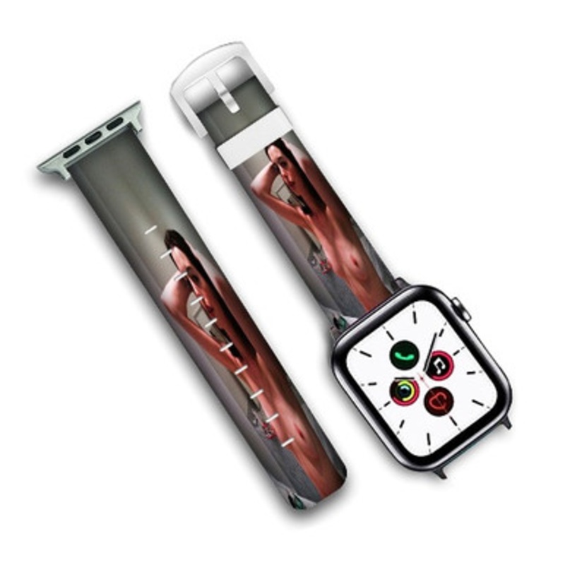 Pastele Anne Hathaway Custom Personalized Apple Watch Band Genuine Leather Watch Band Replacement 38mm 40mm 42mm 44mm