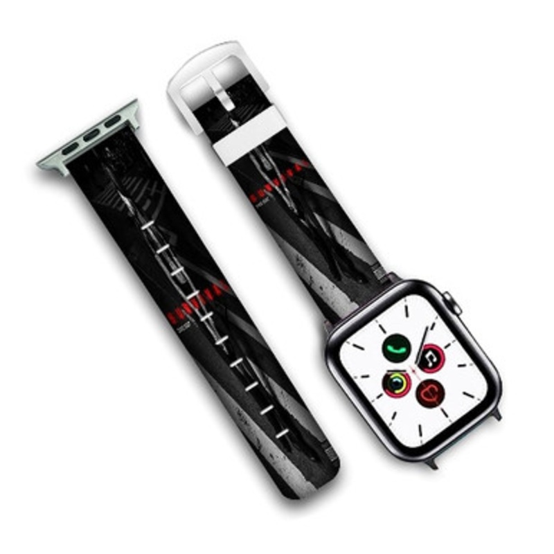 Pastele Dave East Survival Custom Personalized Apple Watch Band Genuine Leather Watch Band Replacement 38mm 40mm 42mm 44mm