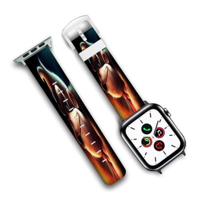 Pastele Donkey Kong Custom Personalized Apple Watch Band Genuine Leather Watch Band Replacement 38mm 40mm 42mm 44mm