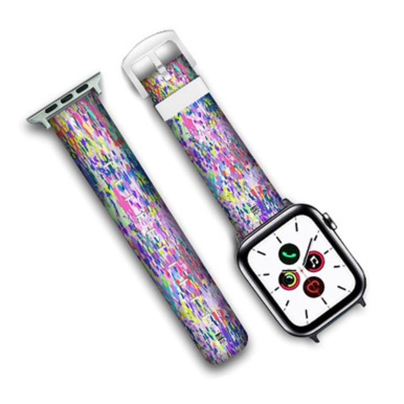 Pastele Father John Misty Real Love Baby Custom Personalized Apple Watch Band Genuine Leather Watch Band Replacement 38mm 40mm 42mm 44mm