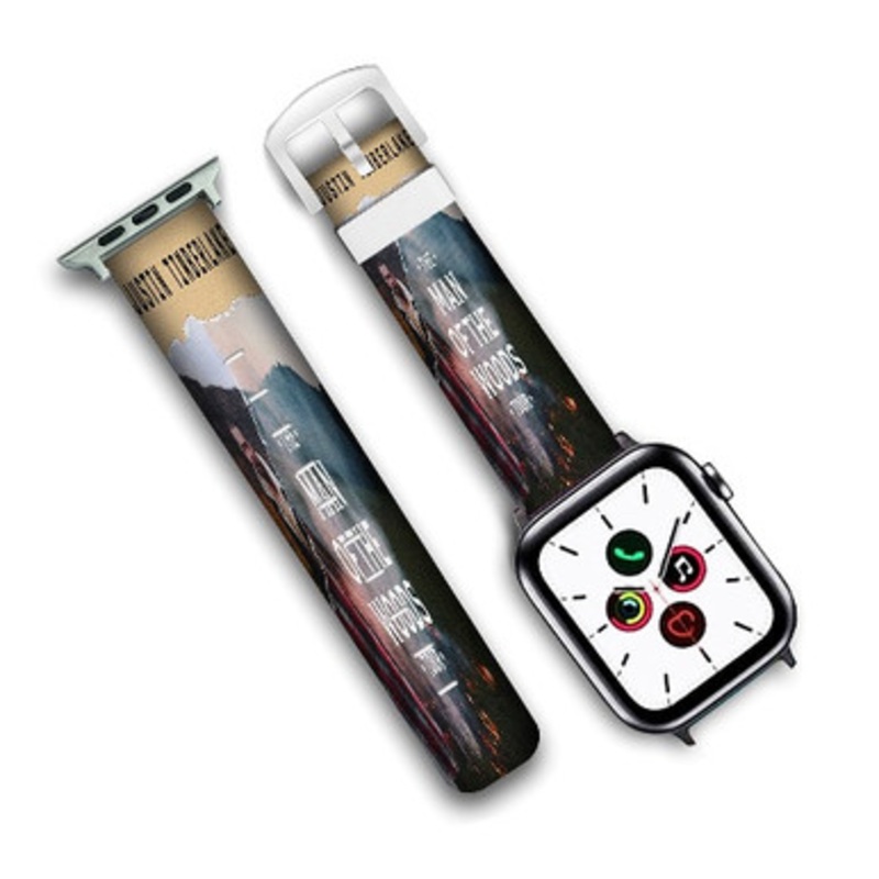 Pastele Justin Timberlake The Man Of The Woods Tour Custom Personalized Apple Watch Band Genuine Leather Watch Band Replacement 38mm 40mm 42mm 44mm