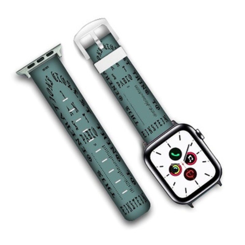 Pastele Kanye West Saint Pablo Tour Custom Personalized Apple Watch Band Genuine Leather Watch Band Replacement 38mm 40mm 42mm 44mm