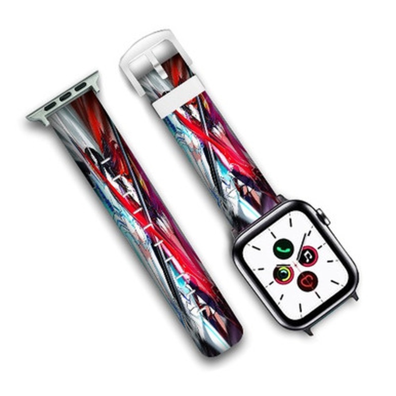Pastele Kill La Kill Satsuki Kiryuin Ryuko Matoi Custom Personalized Apple Watch Band Genuine Leather Watch Band Replacement 38mm 40mm 42mm 44mm