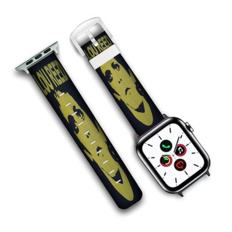 Pastele Lou Reed Custom Personalized Apple Watch Band Genuine Leather Watch Band Replacement 38mm 40mm 42mm 44mm