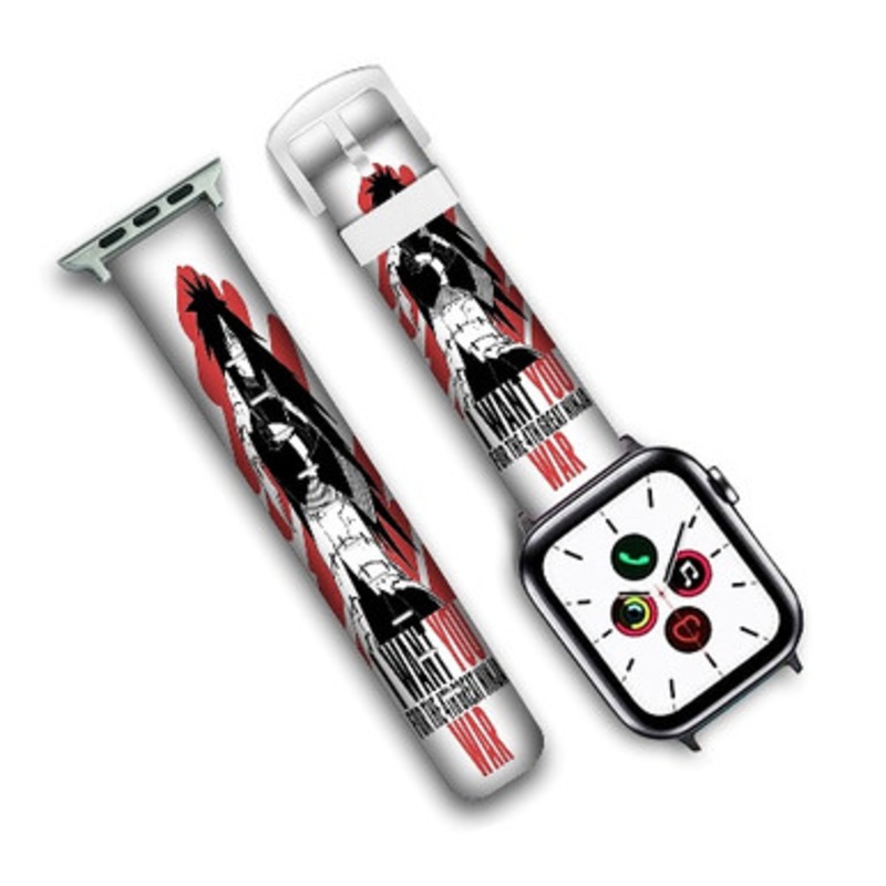 Pastele Madara Uchiha Naruto Shippuden Custom Personalized Apple Watch Band Genuine Leather Watch Band Replacement 38mm 40mm 42mm 44mm